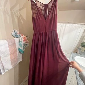 Burgundy bridesmaid dress